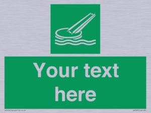 SA7287: Custom sign safe condition Marine evacuation slide