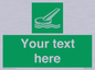 SA7287: Custom sign safe condition Marine evacuation slide