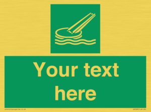 SA7287: Custom sign safe condition Marine evacuation slide