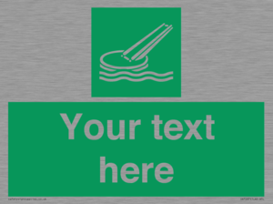 SA7287: Custom sign safe condition Marine evacuation slide