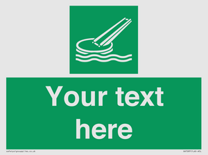 SA7287: Custom sign safe condition Marine evacuation slide