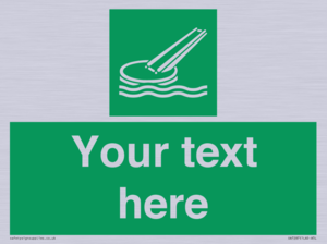 SA7287: Custom sign safe condition Marine evacuation slide