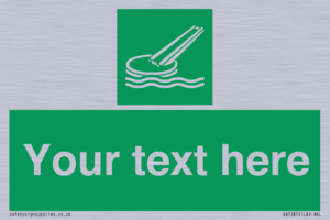 SA7287: Custom sign safe condition Marine evacuation slide