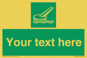 SA7287: Custom sign safe condition Marine evacuation slide