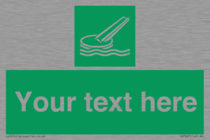 SA7287: Custom sign safe condition Marine evacuation slide