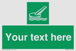 SA7287: Custom sign safe condition Marine evacuation slide