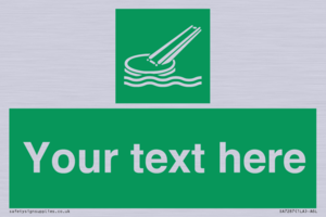 SA7287: Custom sign safe condition Marine evacuation slide