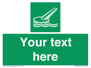 SA7287: Custom sign safe condition Marine evacuation slide