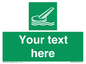 SA7287: Custom sign safe condition Marine evacuation slide