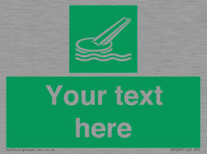 SA7287: Custom sign safe condition Marine evacuation slide