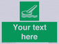 SA7287: Custom sign safe condition Marine evacuation slide