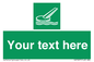 SA7287: Custom sign safe condition Marine evacuation slide