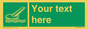 SA7287: Custom sign safe condition Marine evacuation slide