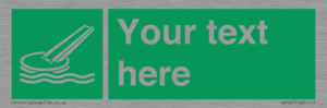 SA7287: Custom sign safe condition Marine evacuation slide