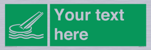 SA7287: Custom sign safe condition Marine evacuation slide