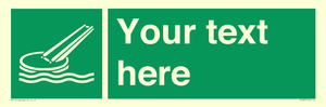 SA7287: Custom sign safe condition Marine evacuation slide