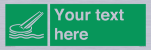 SA7287: Custom sign safe condition Marine evacuation slide