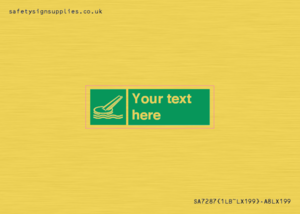 SA7287: Custom sign safe condition Marine evacuation slide
