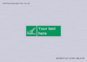 SA7287: Custom sign safe condition Marine evacuation slide