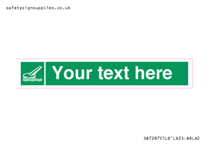 SA7287: Custom sign safe condition Marine evacuation slide