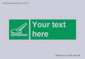 SA7287: Custom sign safe condition Marine evacuation slide