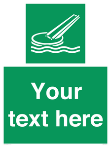 SA7287: Custom sign safe condition Marine evacuation slide