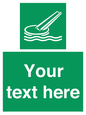 SA7287: Custom sign safe condition Marine evacuation slide
