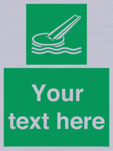 SA7287: Custom sign safe condition Marine evacuation slide