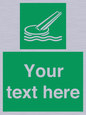 SA7287: Custom sign safe condition Marine evacuation slide