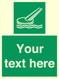 SA7287: Custom sign safe condition Marine evacuation slide