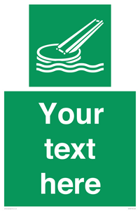 SA7287: Custom sign safe condition Marine evacuation slide