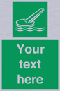 SA7287: Custom sign safe condition Marine evacuation slide