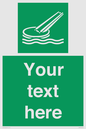 SA7287: Custom sign safe condition Marine evacuation slide