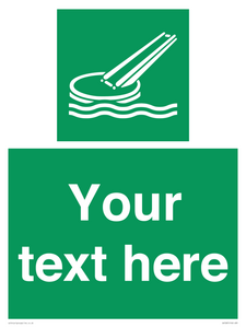 SA7287: Custom sign safe condition Marine evacuation slide