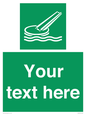 SA7287: Custom sign safe condition Marine evacuation slide