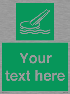 SA7287: Custom sign safe condition Marine evacuation slide