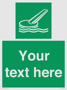 SA7287: Custom sign safe condition Marine evacuation slide