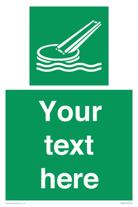 SA7287: Custom sign safe condition Marine evacuation slide