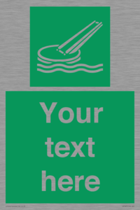 SA7287: Custom sign safe condition Marine evacuation slide