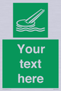 SA7287: Custom sign safe condition Marine evacuation slide