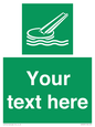 SA7287: Custom sign safe condition Marine evacuation slide