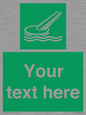 SA7287: Custom sign safe condition Marine evacuation slide