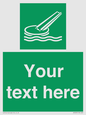 SA7287: Custom sign safe condition Marine evacuation slide