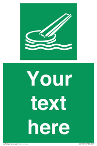 SA7287: Custom sign safe condition Marine evacuation slide