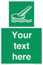 SA7287: Custom sign safe condition Marine evacuation slide