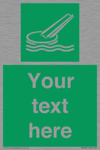 SA7287: Custom sign safe condition Marine evacuation slide