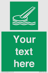 SA7287: Custom sign safe condition Marine evacuation slide