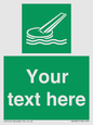 SA7287: Custom sign safe condition Marine evacuation slide