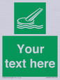 SA7287: Custom sign safe condition Marine evacuation slide