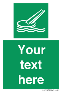 SA7287: Custom sign safe condition Marine evacuation slide